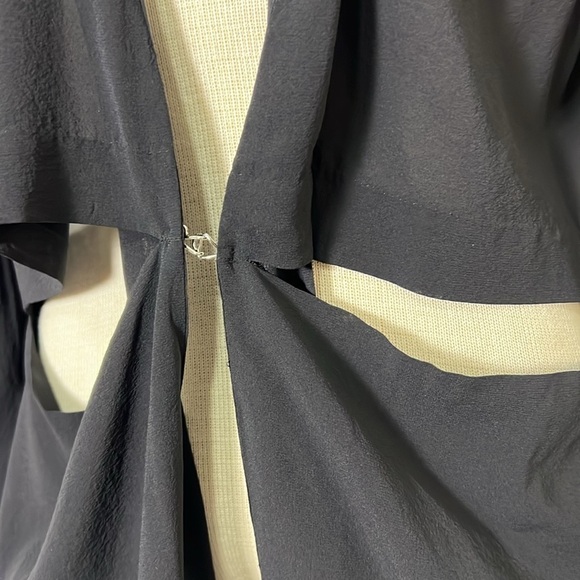 Calliope Black Sheer Silk Cut Out Jacket Size Large - Picture 4 of 10